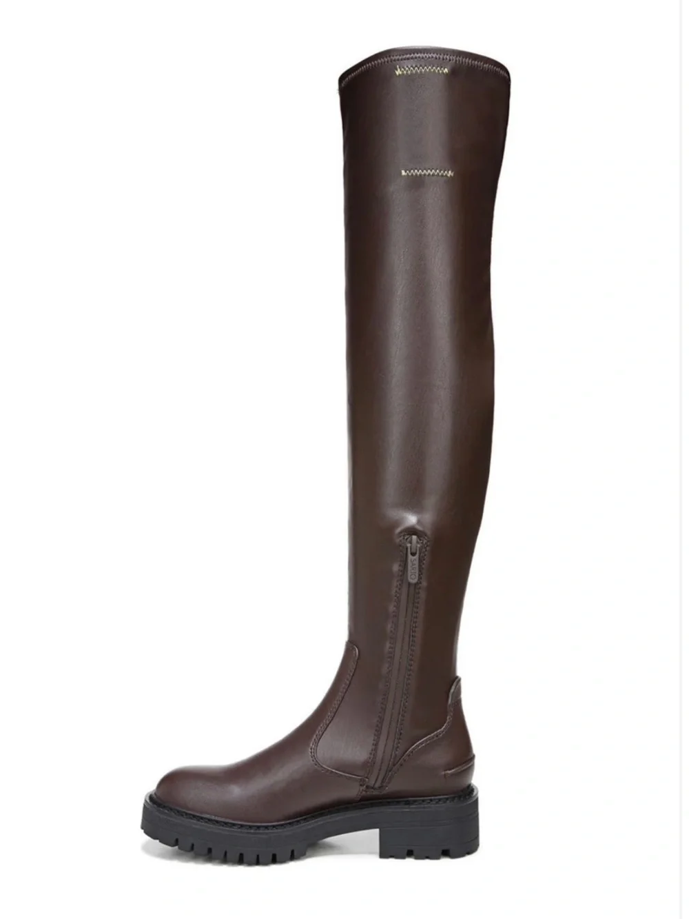 Sarto by Franco Sarto Fera Over The Knee Boot Brown Vegan Leather NWT Wide Calf